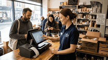 Coffee shop dashboard with Coffee Shop POS System for order management, billing, table reservations, and sales analytics.