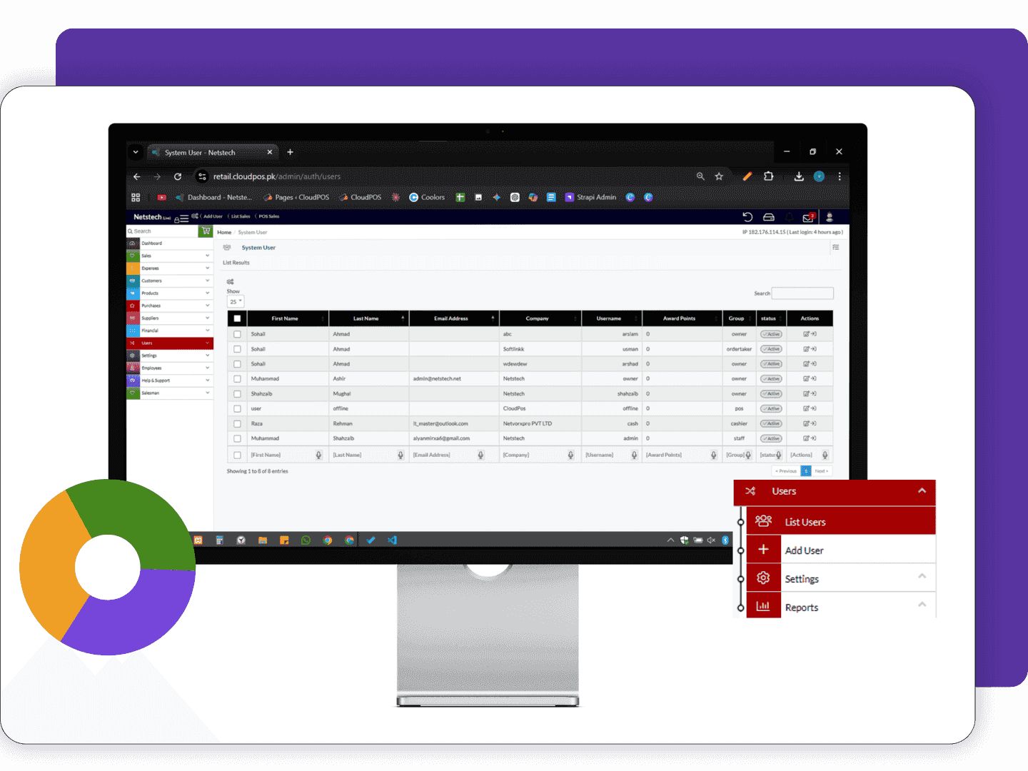  Features of CloudPOS Account Management  mockup