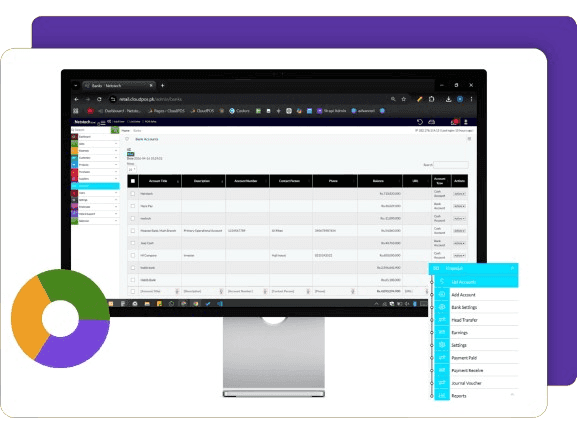 Features of CloudPOS Financial Management mockup