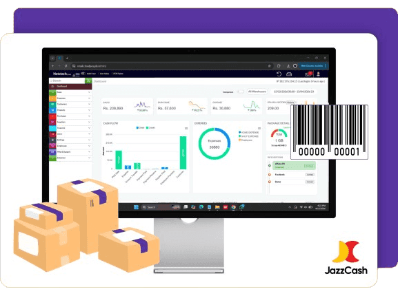 JazzCash Integration with CloudPOS in Pakistan mockup