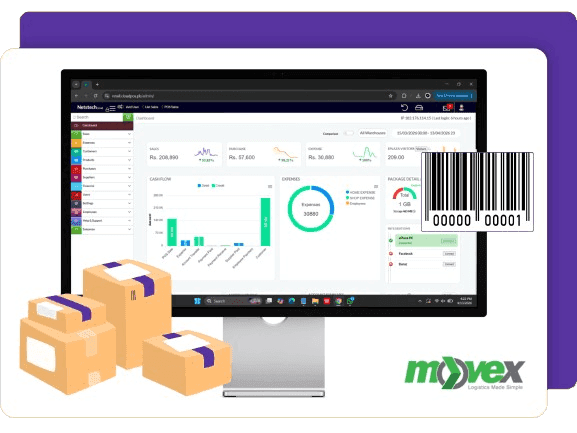 MoveX Courier Integration with CloudPOS in Pakistan mockup
