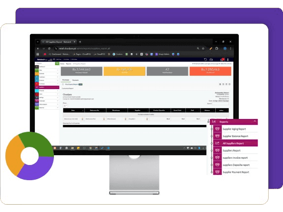Features of CloudPOS Supplier Management  mockup