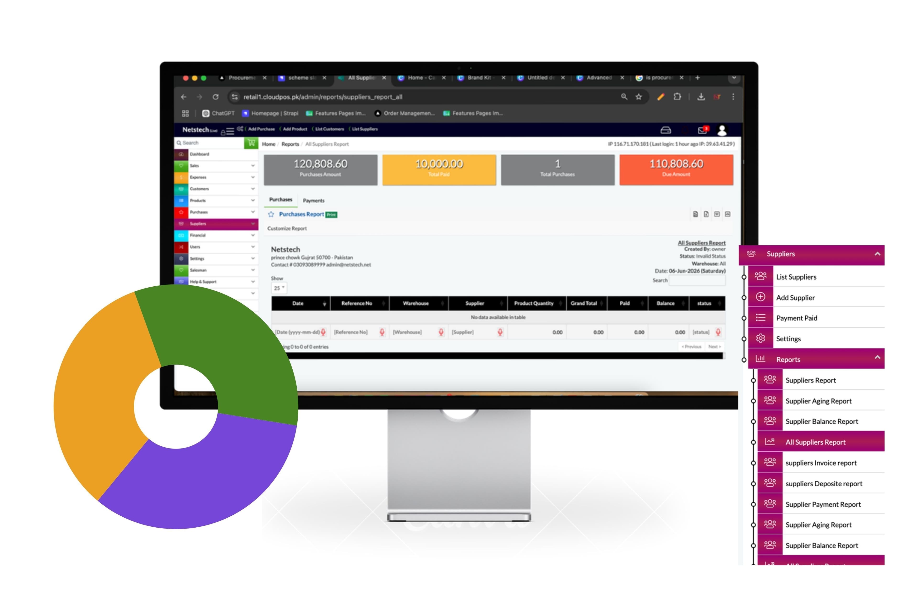 Features of CloudPOS Procurement Management  mockup