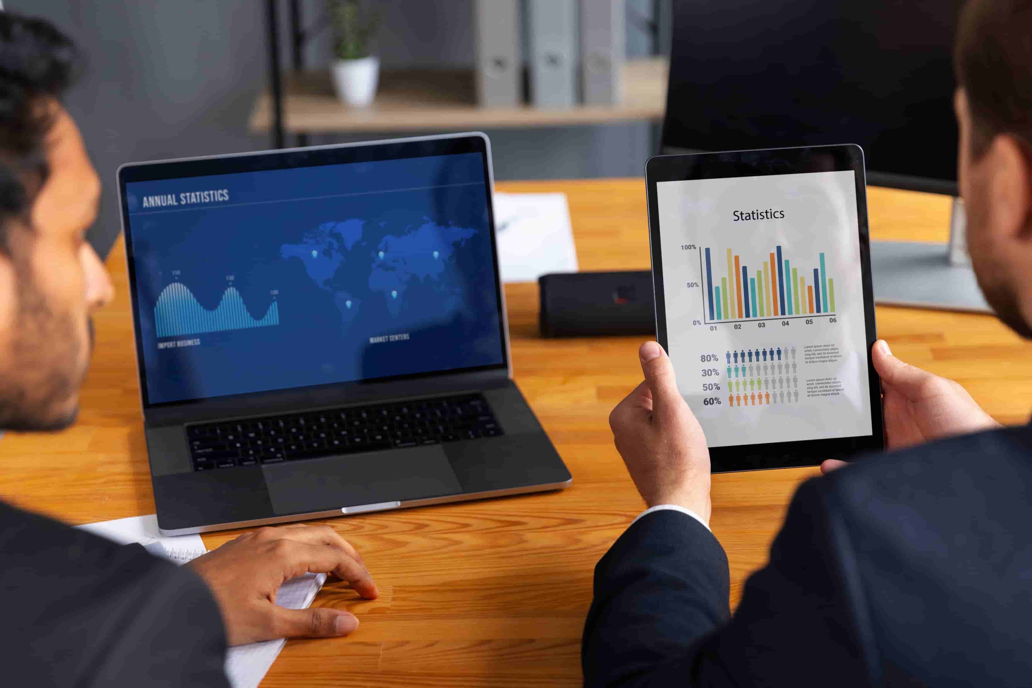 Analytics reports dashboard for procurement management insights and performance tracking.