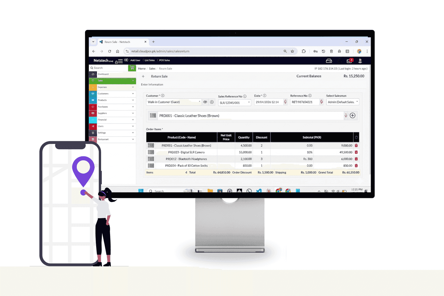 Delivery management system with real-time delivery tracking, order status updates, and accurate shipment monitoring.