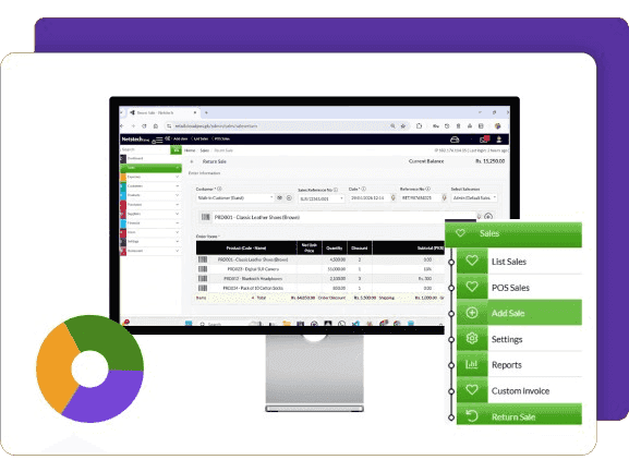 Features of CloudPOS Sales Return mockup