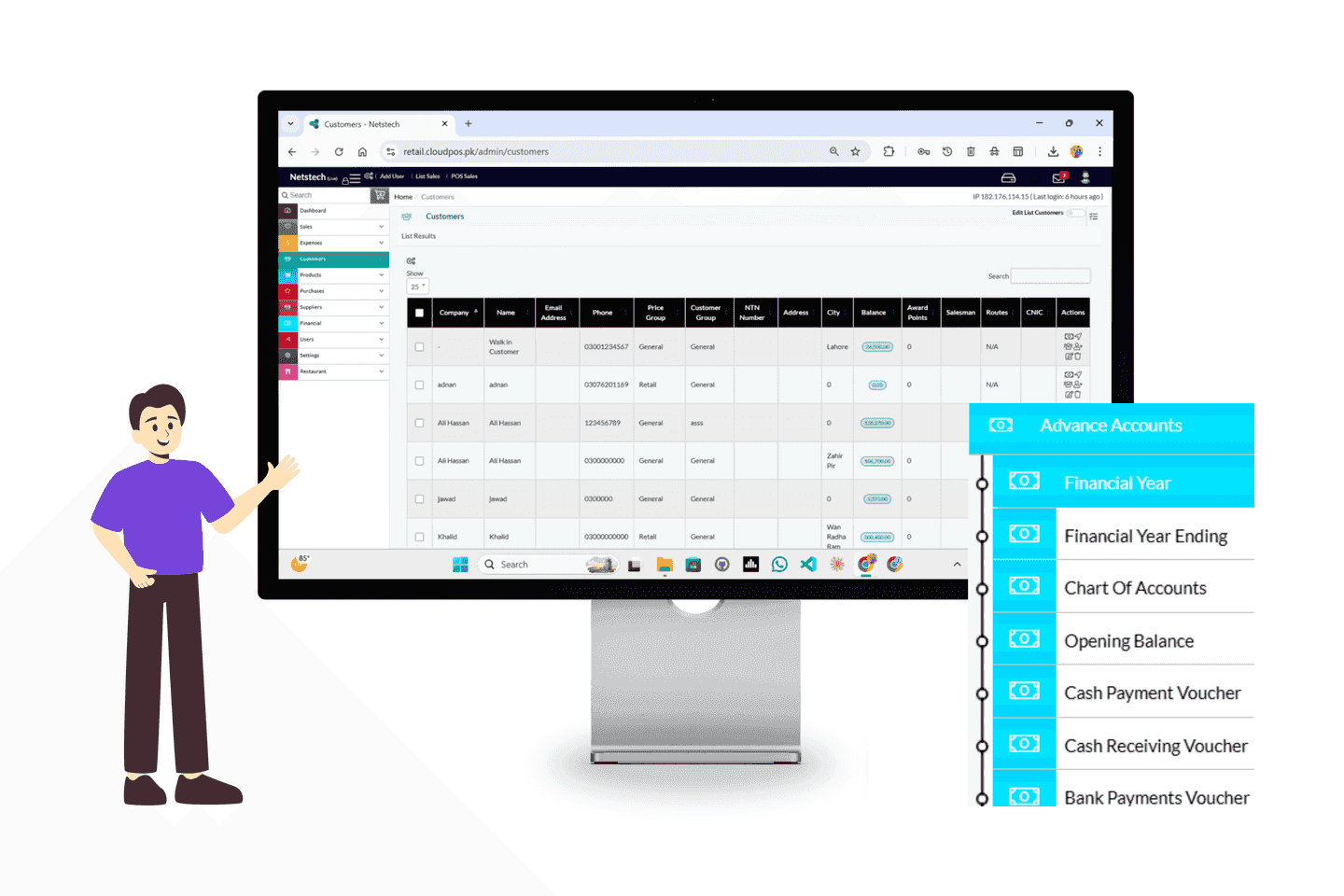 Advanced accounting system with user access control for secure financial management.
