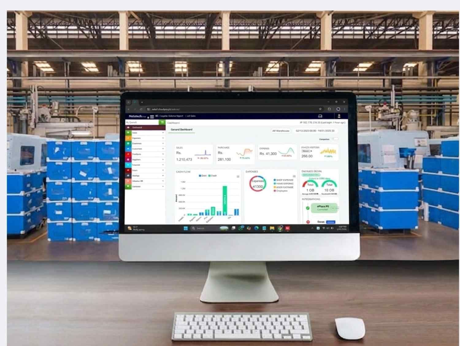 Distribution management dashboard for tracking operations, orders, and performance.