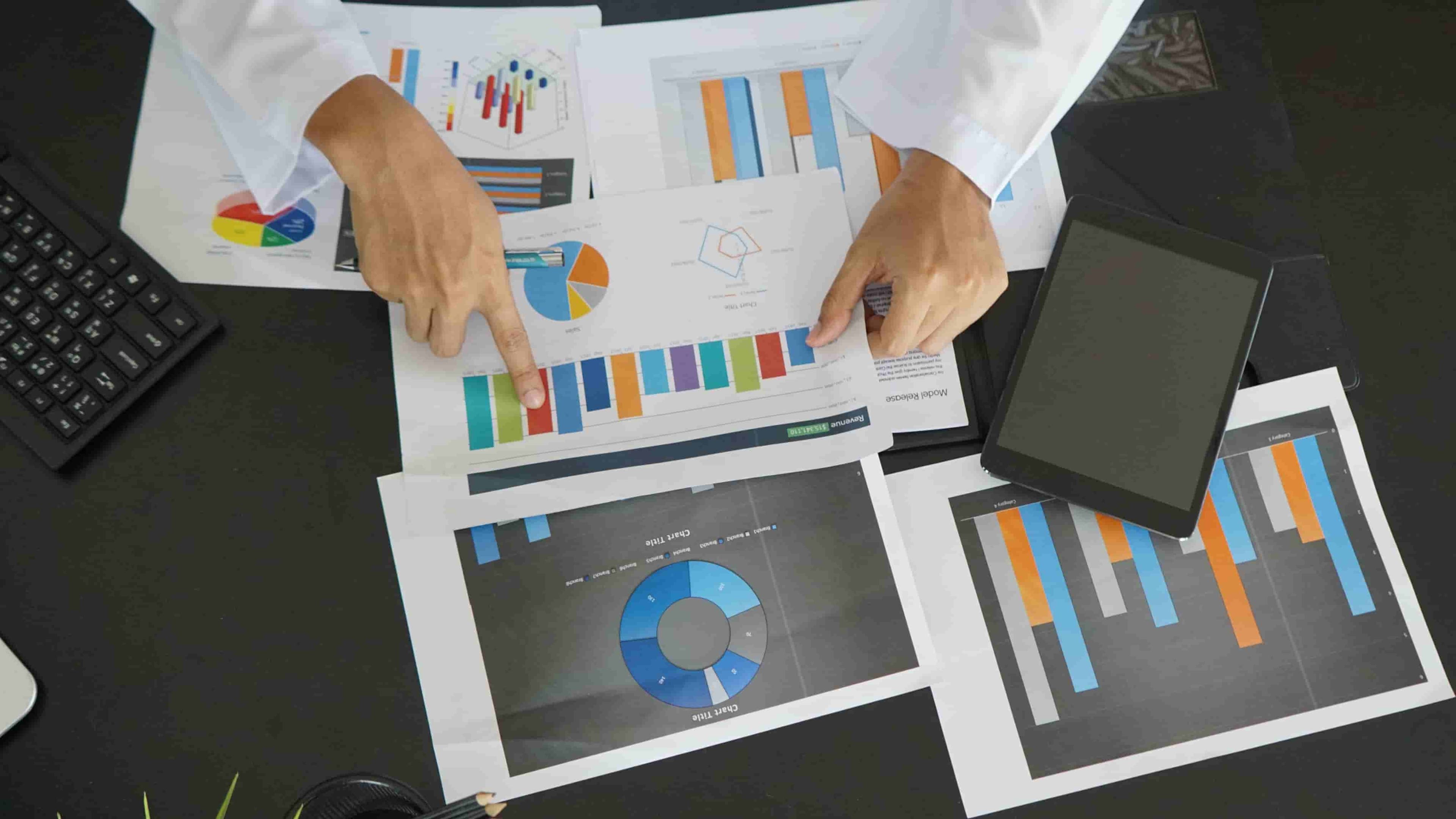  Analytics reports dashboard for production management insights and performance tracking.