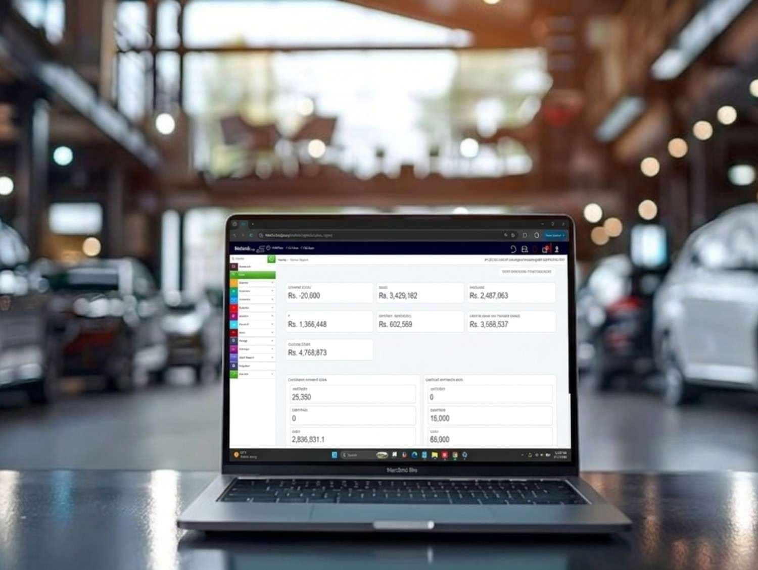 Analytics dashboard for vehicle management with performance tracking and insights.