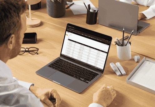 Expense management system analytics dashboard displaying expense trends, financial reports, budgets, and business insights."