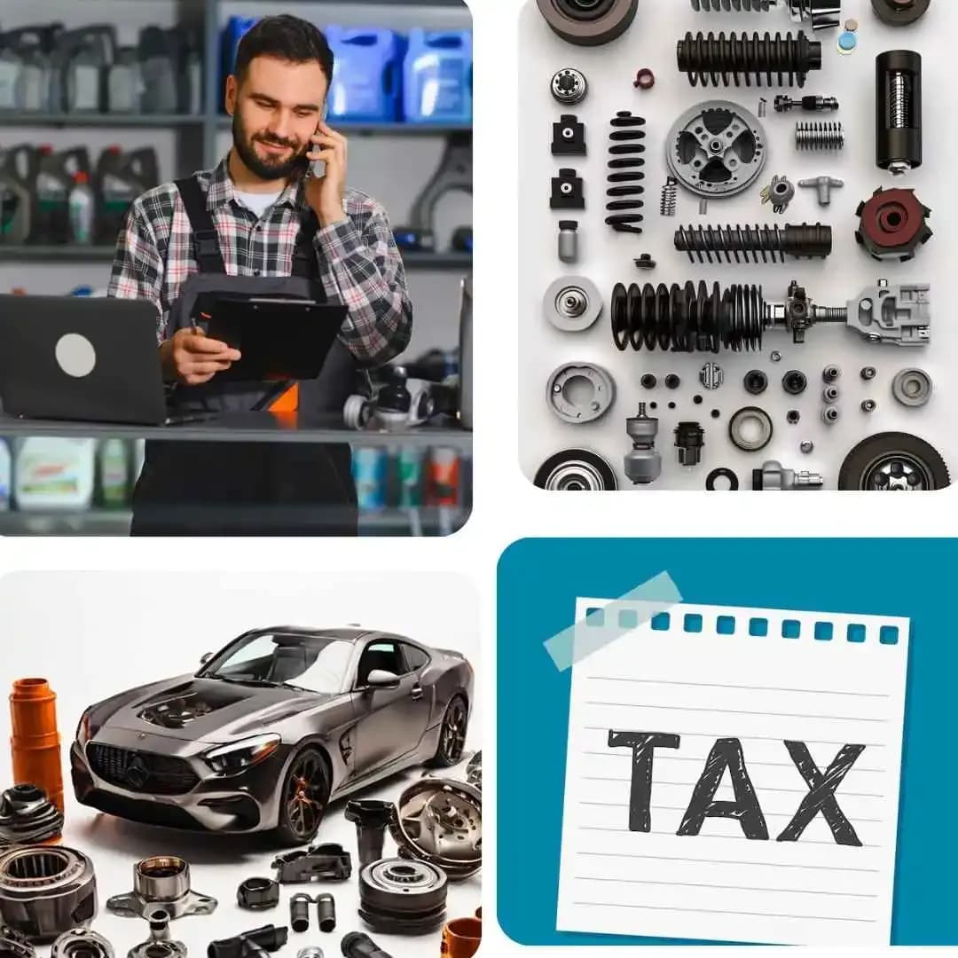 E-commerce and tax integration with Auto Spare Parts Software for seamless online sales.
