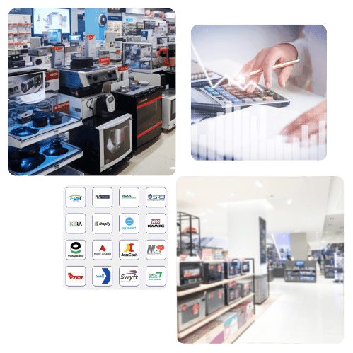 E-commerce and tax integration with Daily Electronics Installments Software for accurate billing and online sales.