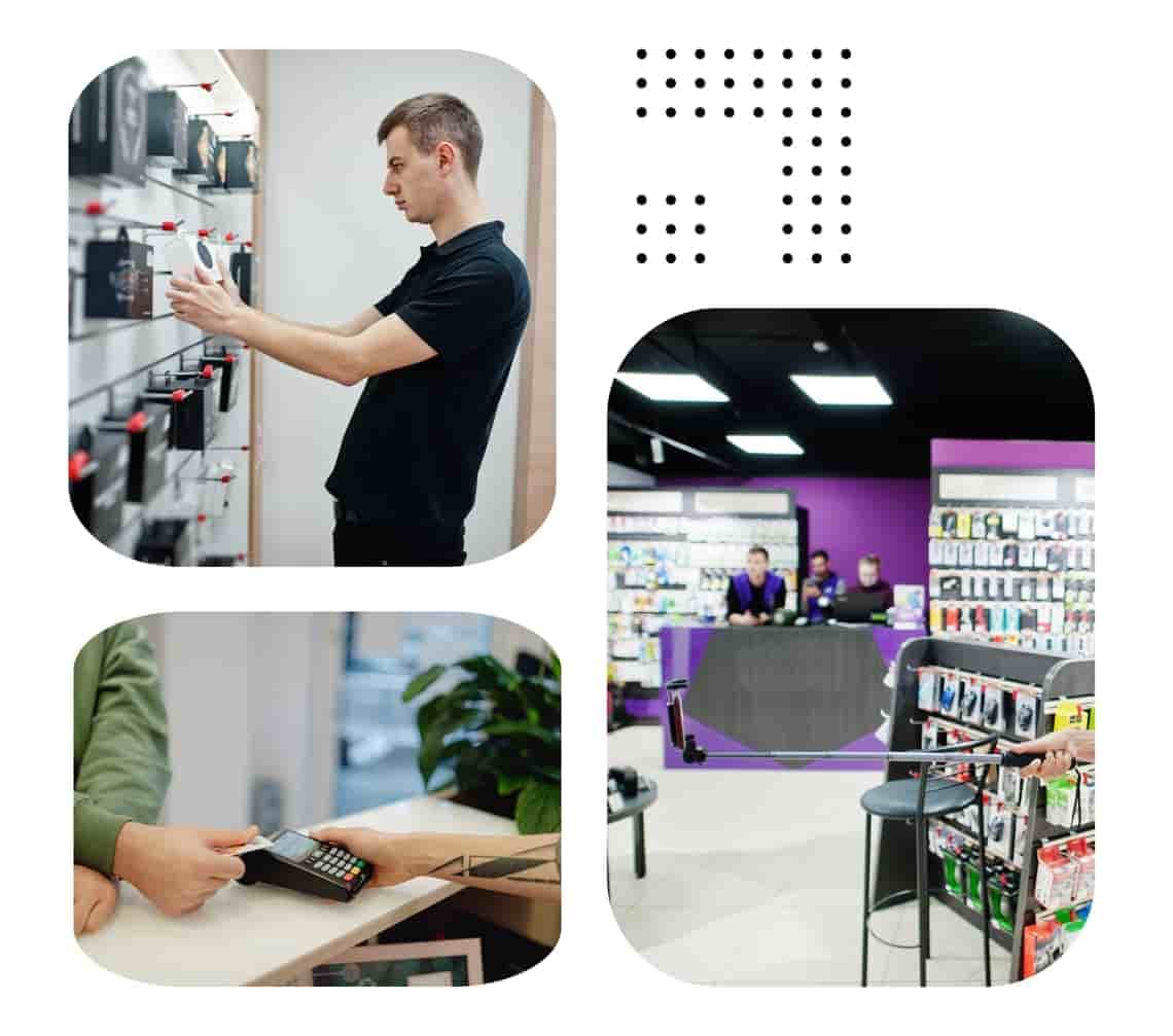 Electronics store POS software with secure user access, role-based permissions, and protected sales, inventory, and customer data.