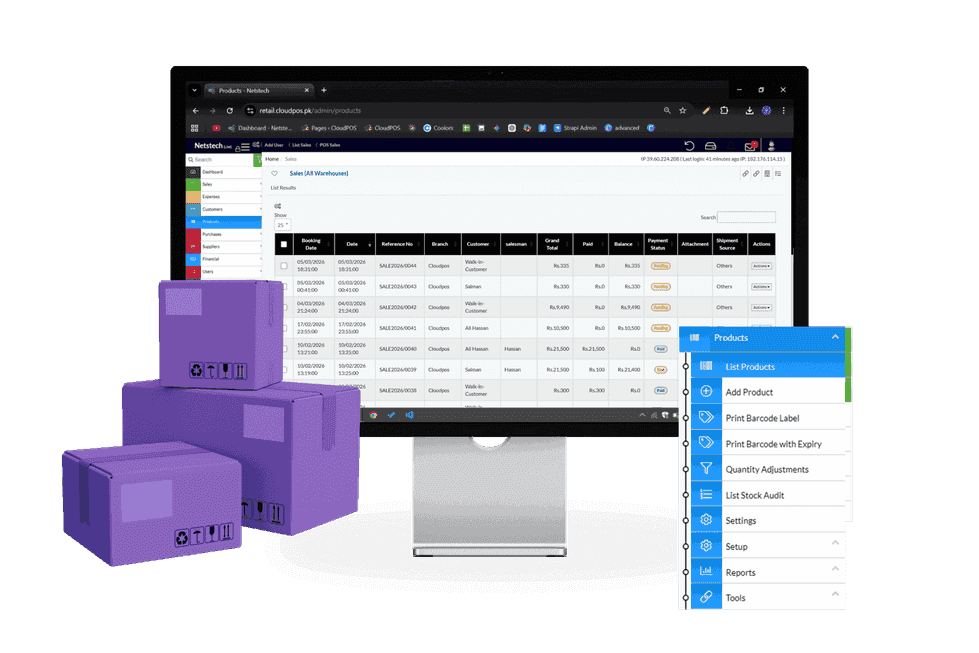 Warehouse management system with real-time stock management, inventory tracking, and accurate warehouse inventory control.