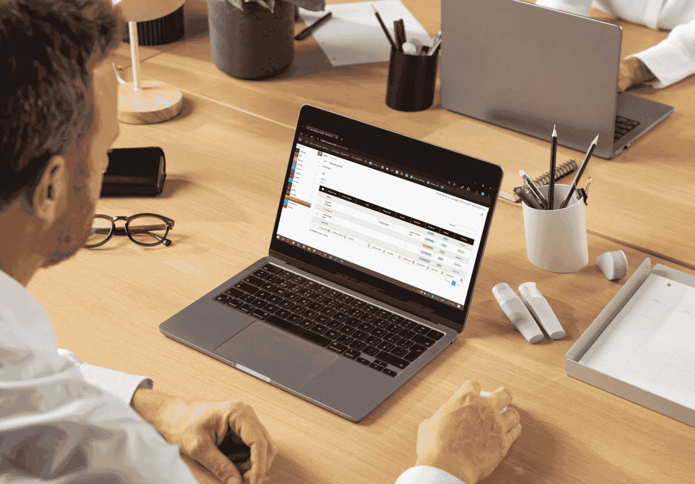 Temporary account management software with analytics dashboard for account insights and performance tracking.