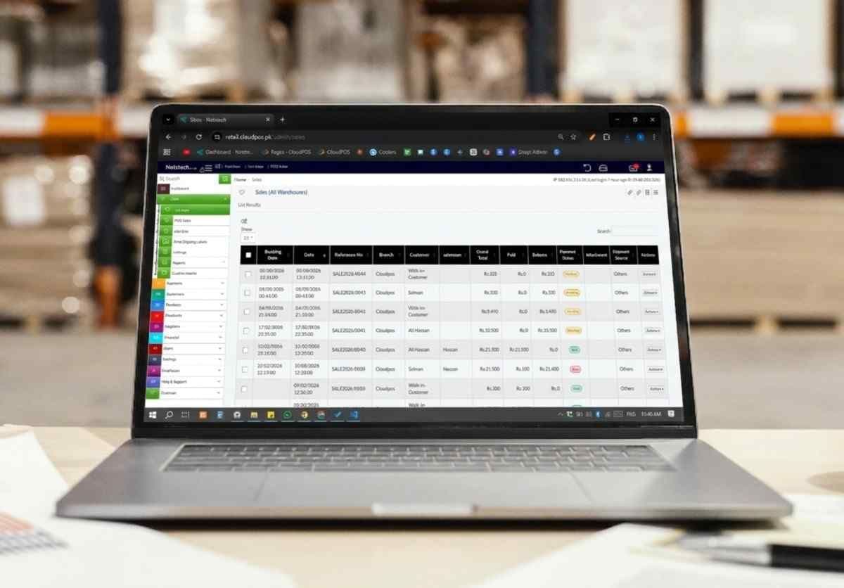 Accounts management software with performance dashboard and real-time financial insights.