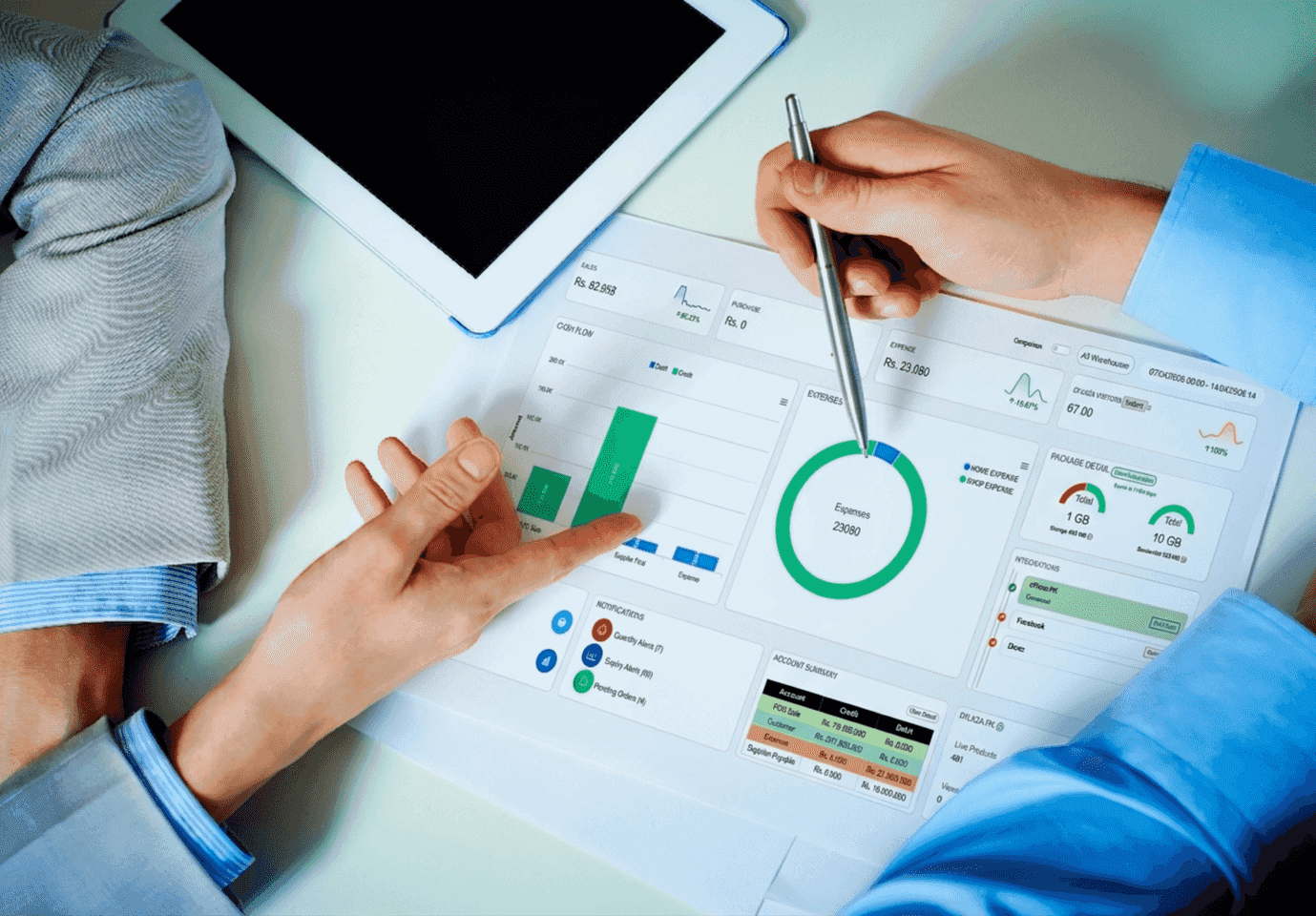 Temporary account management software with custom reporting for detailed account analysis.