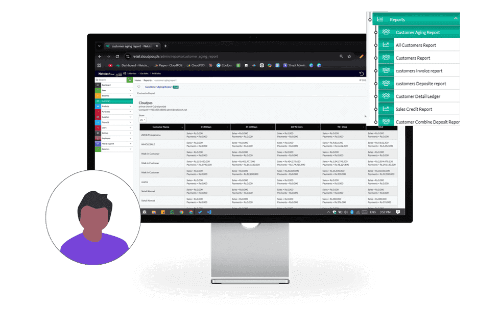 Customer management software with profile creation and detailed customer information management.