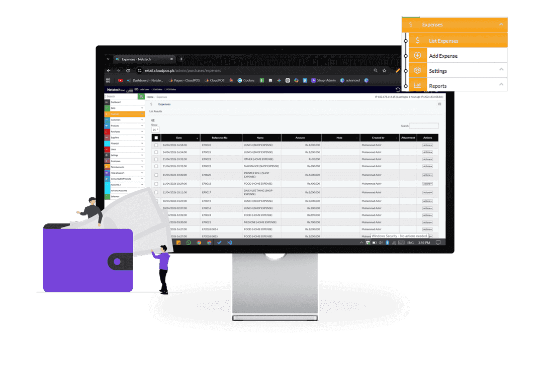 Accounts management system with expense tracking and accurate financial record management.