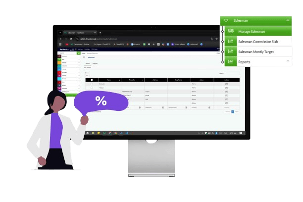 Salesman management software with commission management and automated sales incentive tracking.