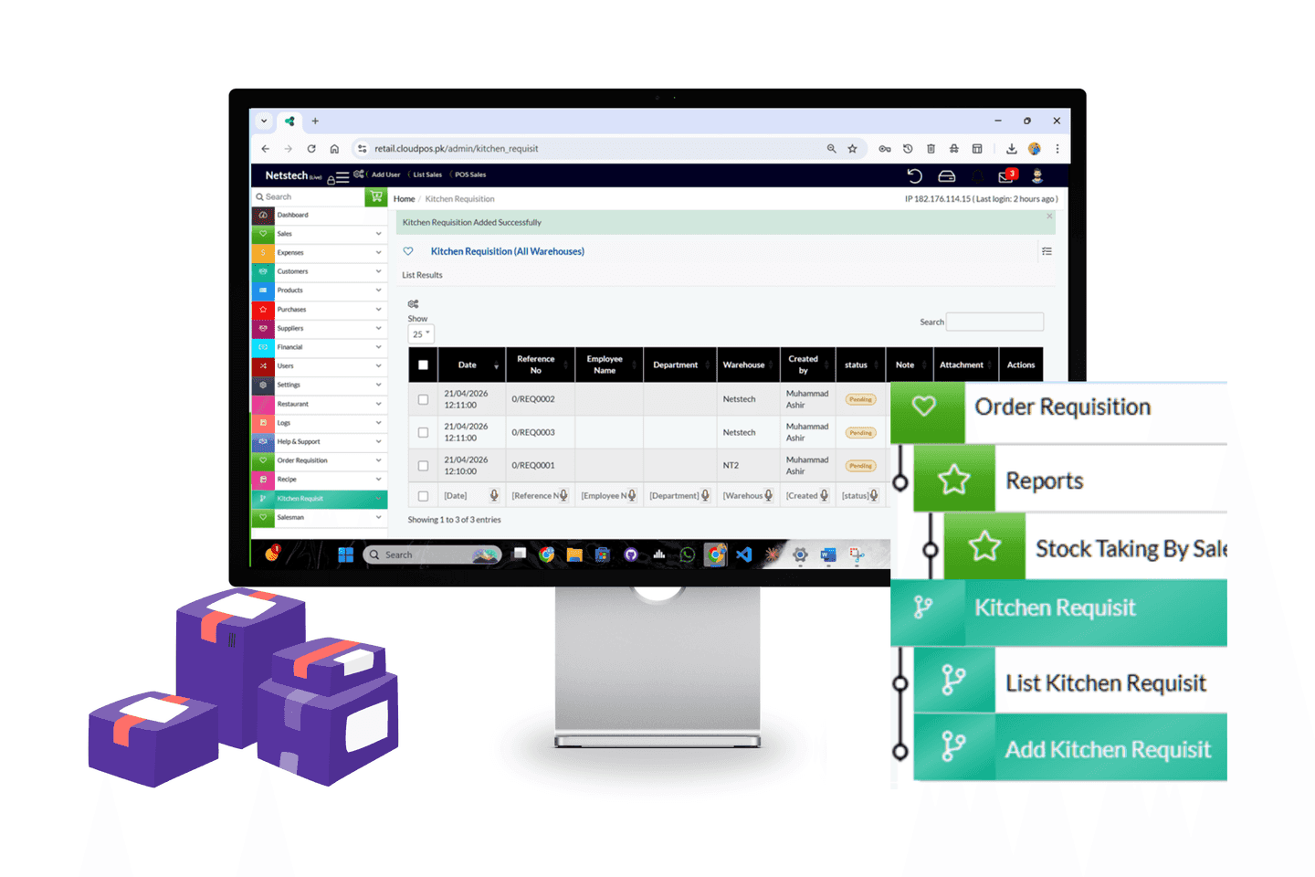 Order consolidation module for managing and combining distributor orders.