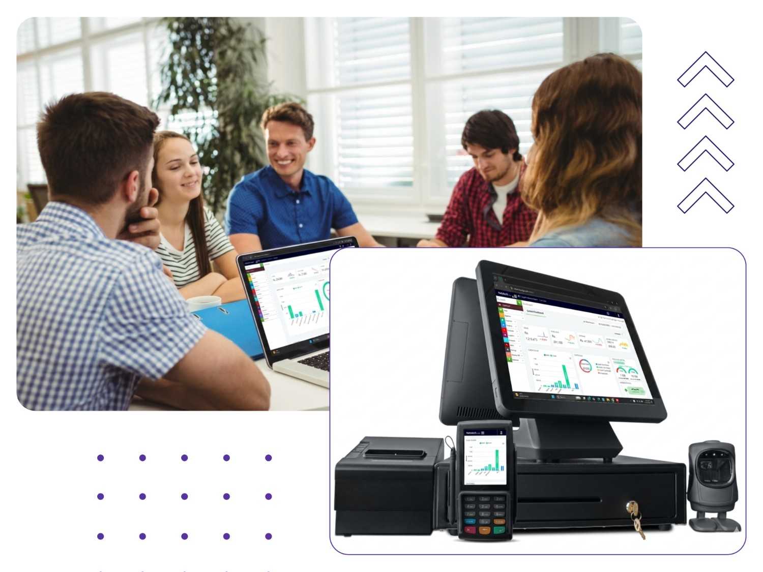 CloudPOS company overview showing team and cloud POS software solution in Pakistan