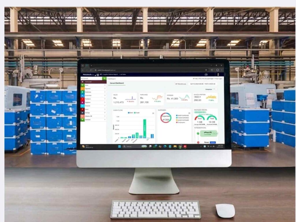 Product management dashboard showing inventory, sales, and reports in CloudPOS system