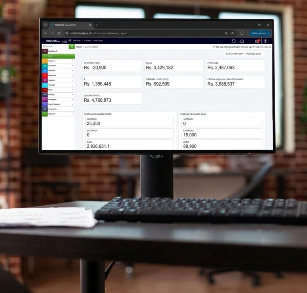 Hotel management dashboard showing real-time reports and analytics for bookings, revenue, and staff performance