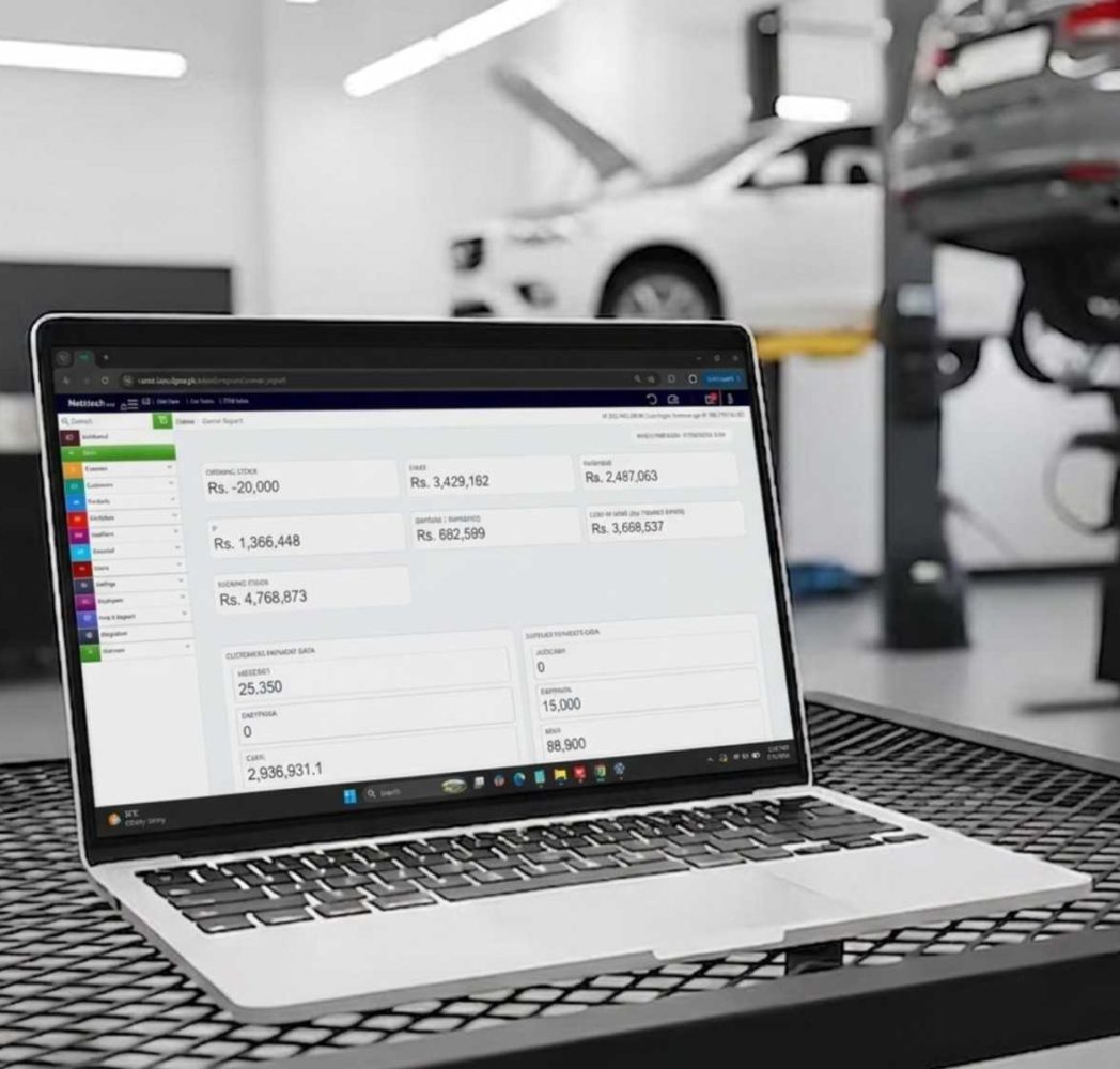 Auto Spare Parts Software providing real-time reporting and analytics for inventory, sales, and workshop performance