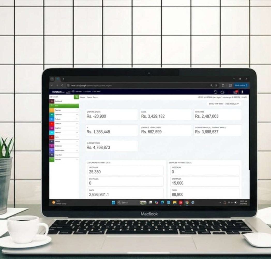 Generate real-time reports and analytics with dry cleaning POS software for laundry businesses
