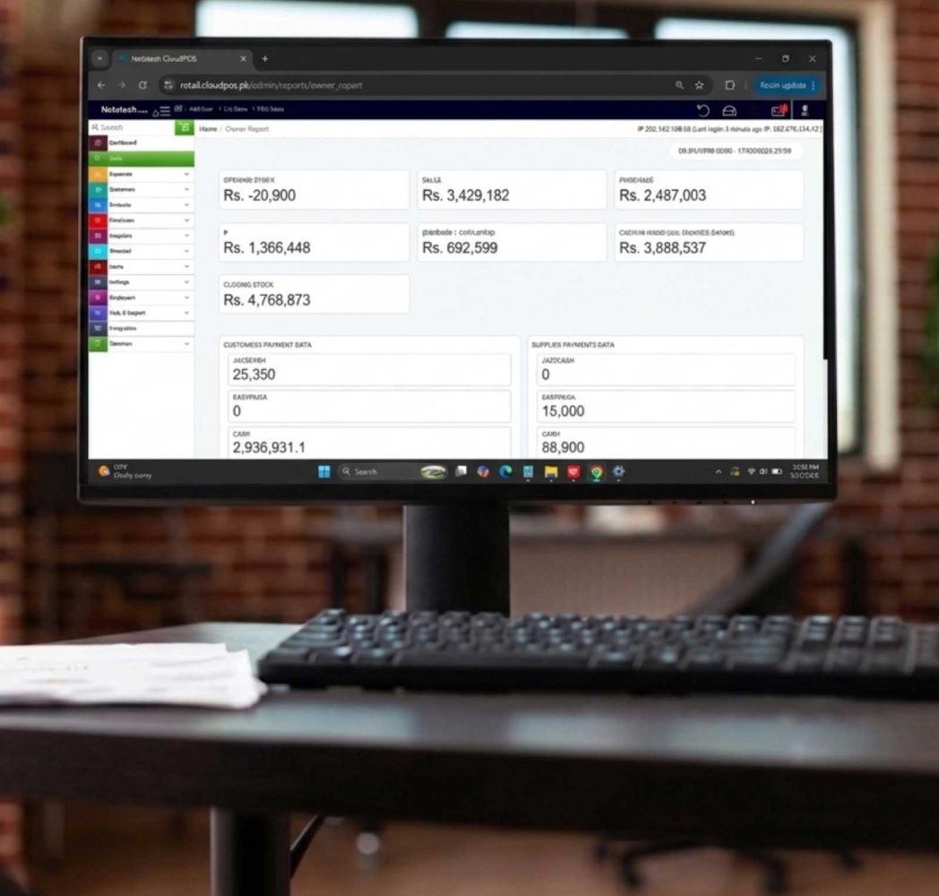 Hotel management dashboard showing real-time reports and analytics for bookings, revenue, and staff performance